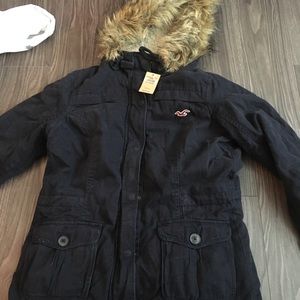 Navy Blue Hollister Jacket